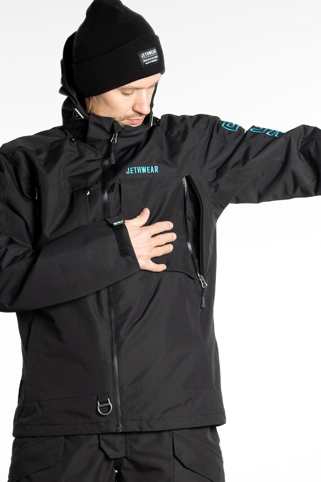 Jethwear M's Crisp Jacket - 60g Foder Skoterjacka Svart/blÄ