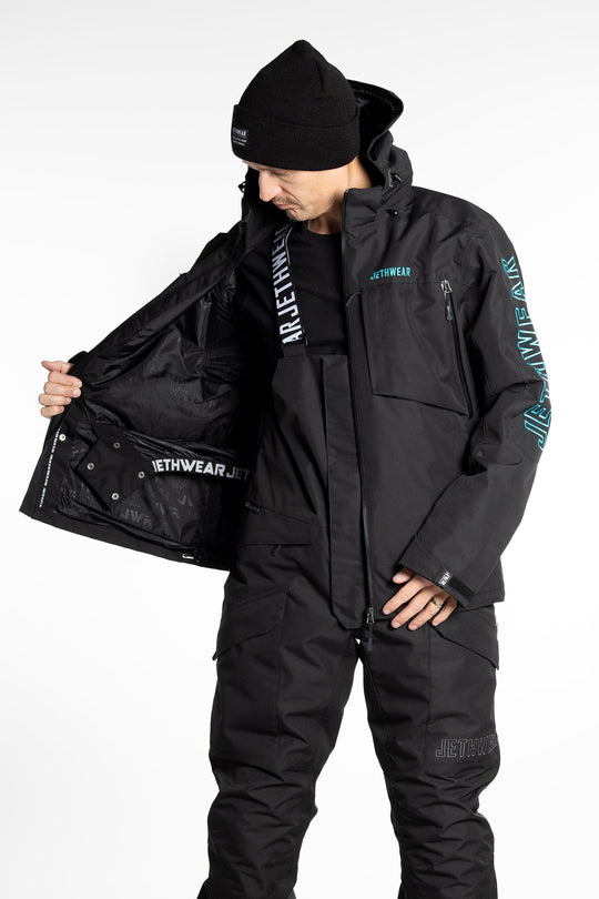 Jethwear M's Crisp Jacket - 60g Foder Skoterjacka Svart/blÄ