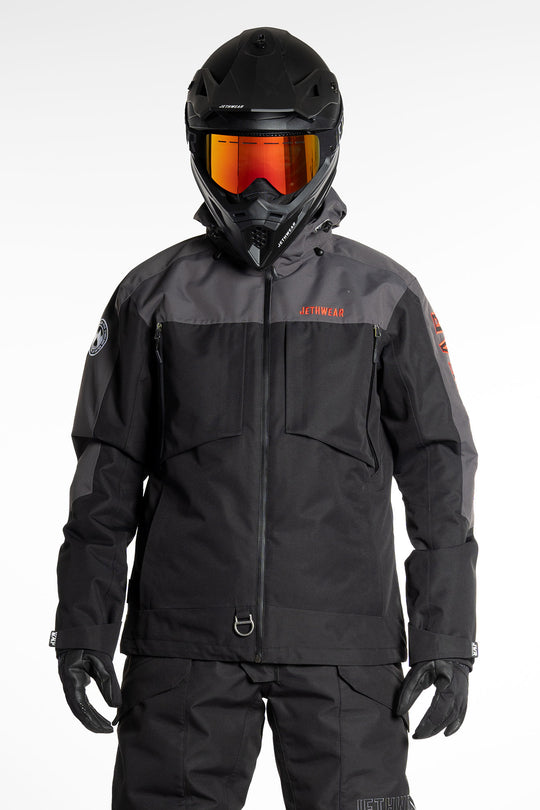Jethwear M's Crisp Jacket - 60g Foder Skoterjacka Svart/GrÄ/Röd