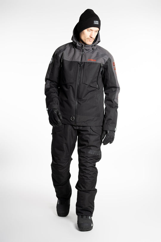 Jethwear M's Crisp Jacket - 60g Foder Skoterjacka Svart/GrÄ/Röd