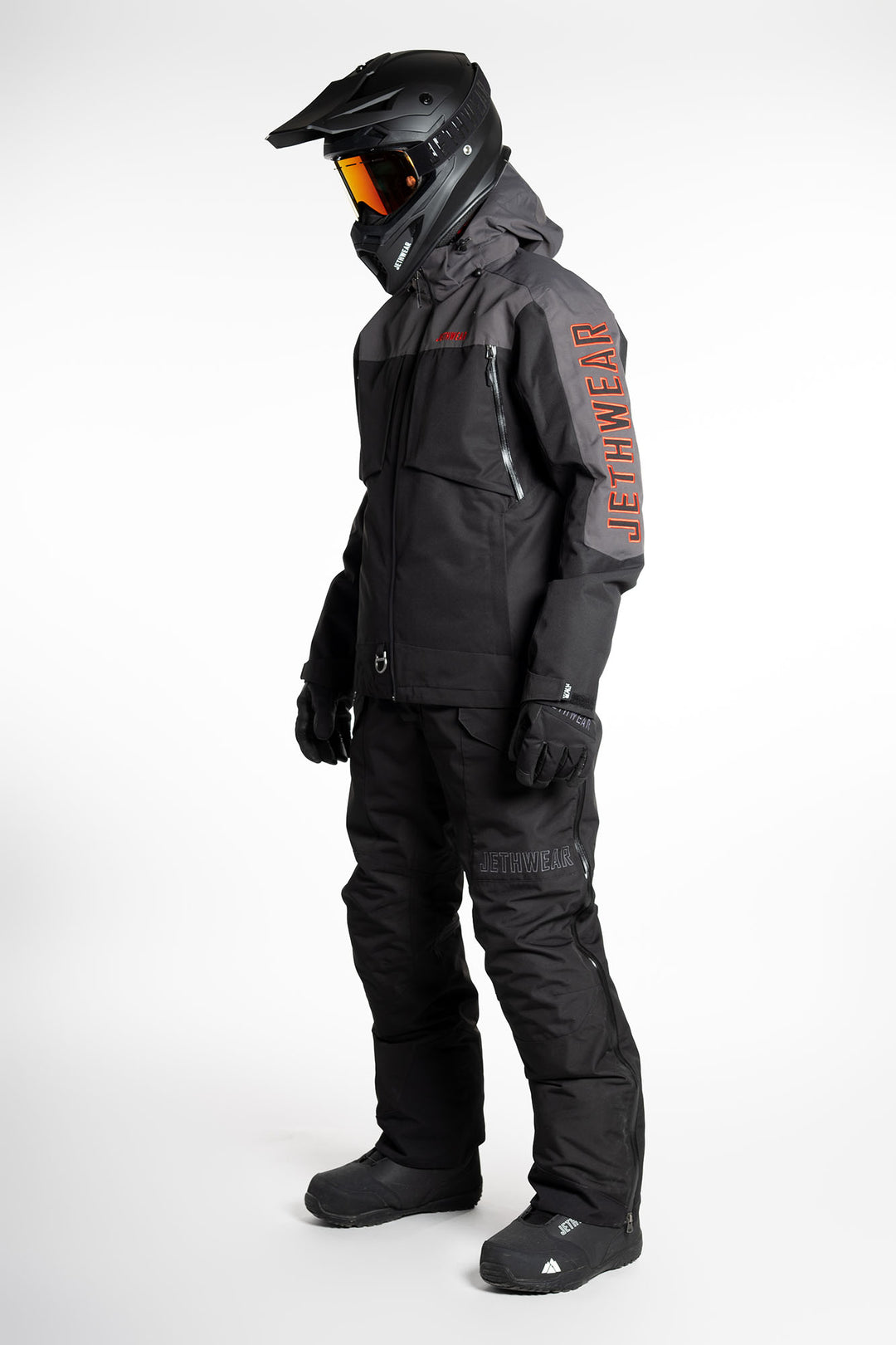 Jethwear M's Crisp Jacket - 60g Foder Skoterjacka Svart/GrÄ/Röd