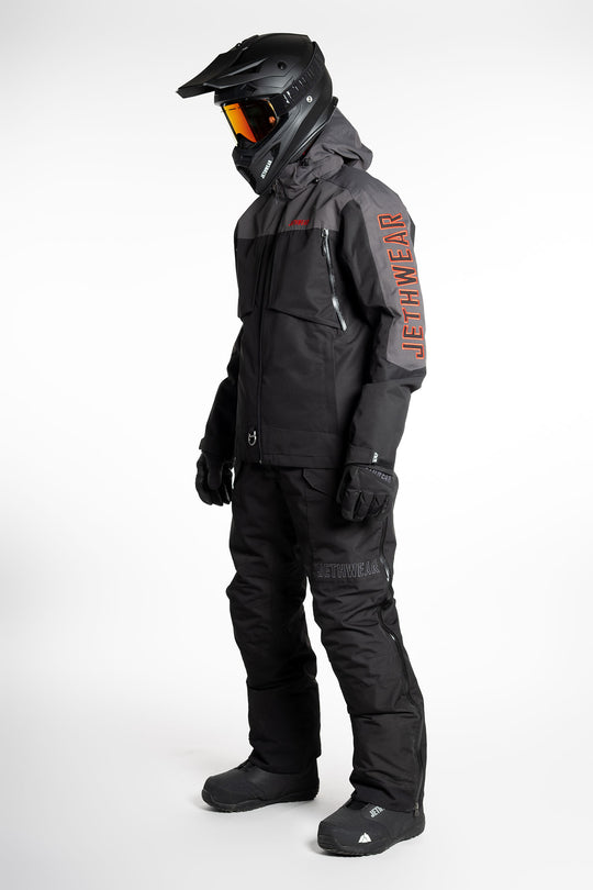 Jethwear M's Crisp Jacket - 60g Foder Skoterjacka Svart/GrÄ/Röd
