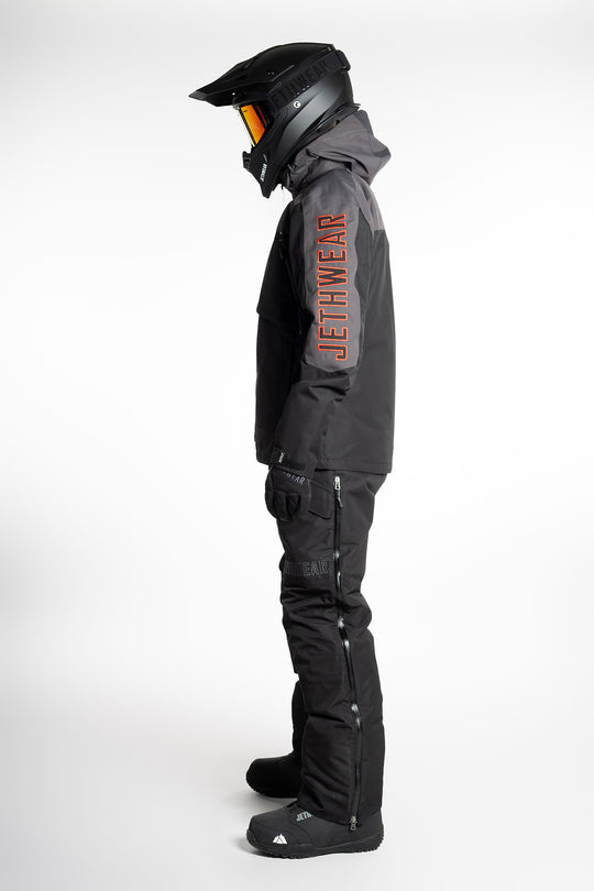Jethwear M's Crisp Jacket - 60g Foder Skoterjacka Svart/GrÄ/Röd