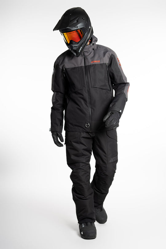 Jethwear M's Crisp Jacket - 60g Foder Skoterjacka Svart/GrÄ/Röd