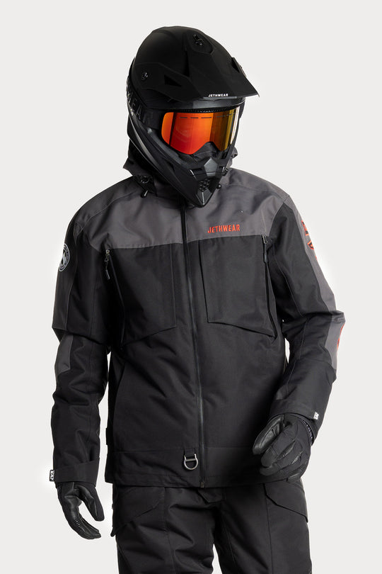 Jethwear M's Crisp Jacket - 60g Foder Skoterjacka Svart/GrÄ/Röd