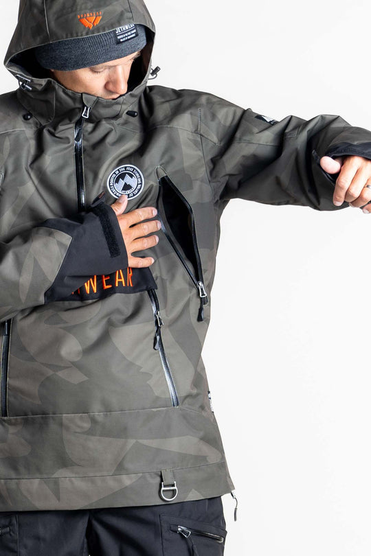 Jethwear flight anorak skoterjacka moss burst