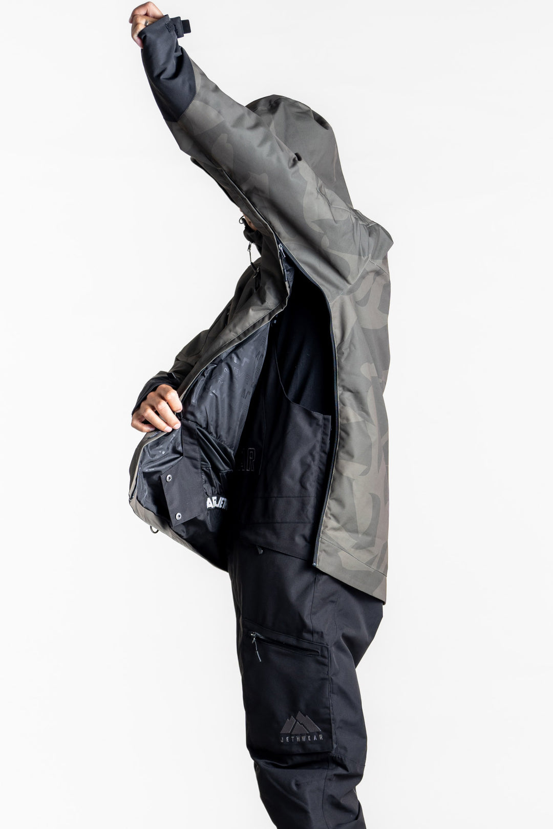 Jethwear flight anorak skoterjacka moss burst