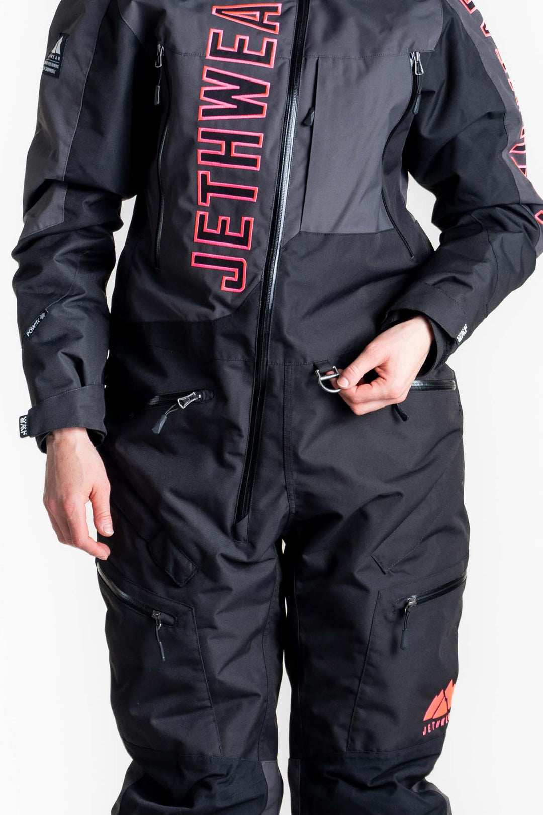 Jethwear w's the one fodrad skoteroverall svart/grÄ/rosa