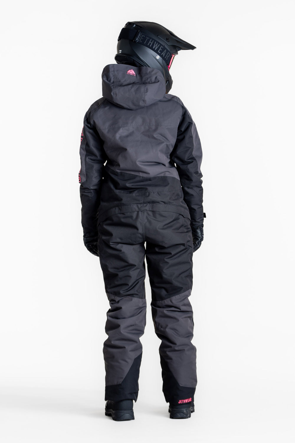 Jethwear w's the one fodrad skoteroverall svart/grÄ/rosa