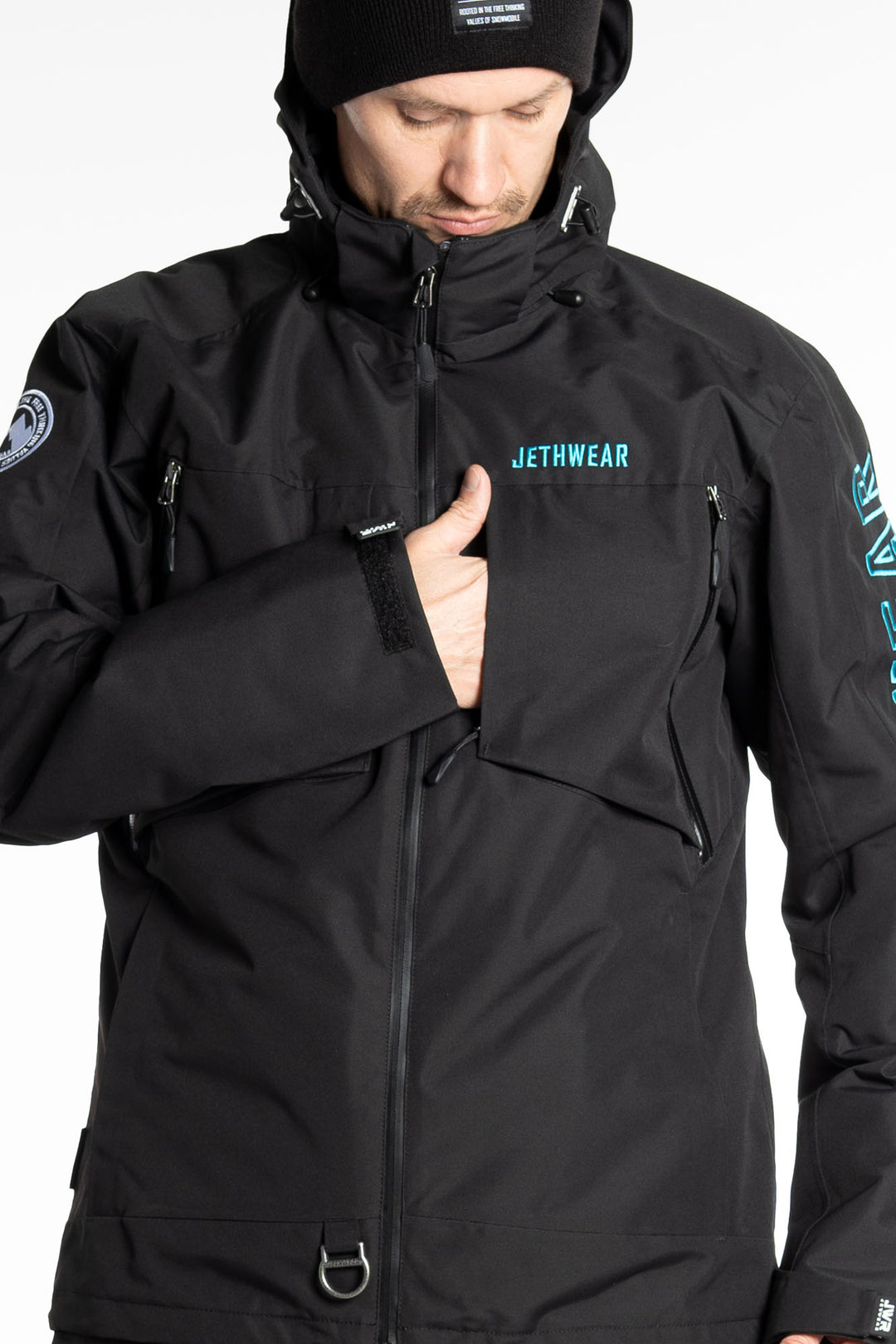 Jethwear M's Crisp Jacket - Fodrad Skoterjacka Svart/blå