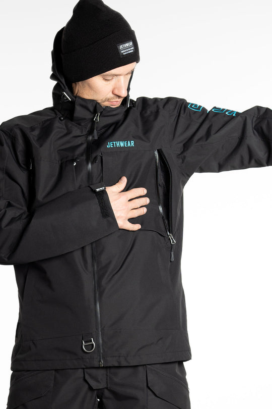 Jethwear M's Crisp Jacket - vuorattu Scooter Jacket musta/sininen