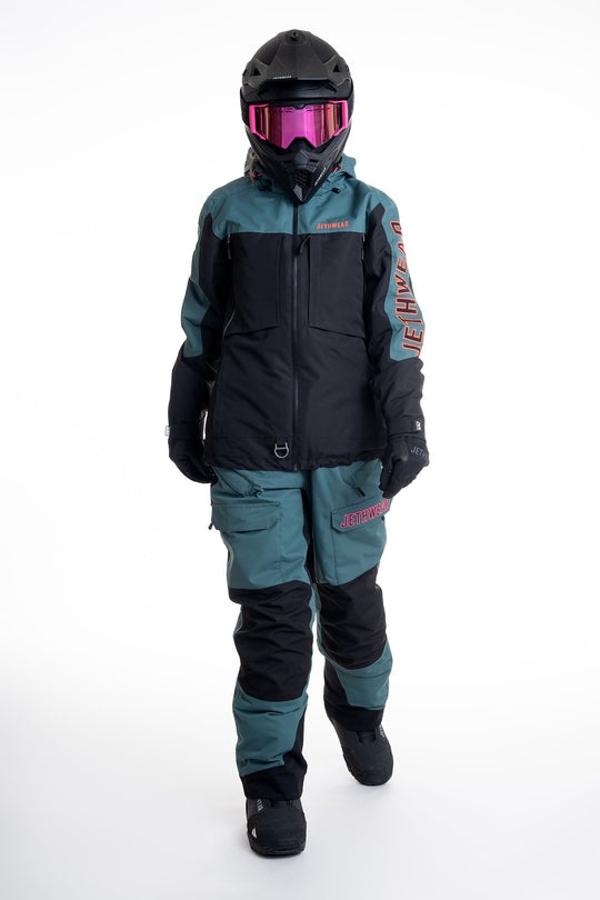 Jethwear W's Glacial Jacket S.A.F.E - Fodrad Skoterjacka Dark Emerald