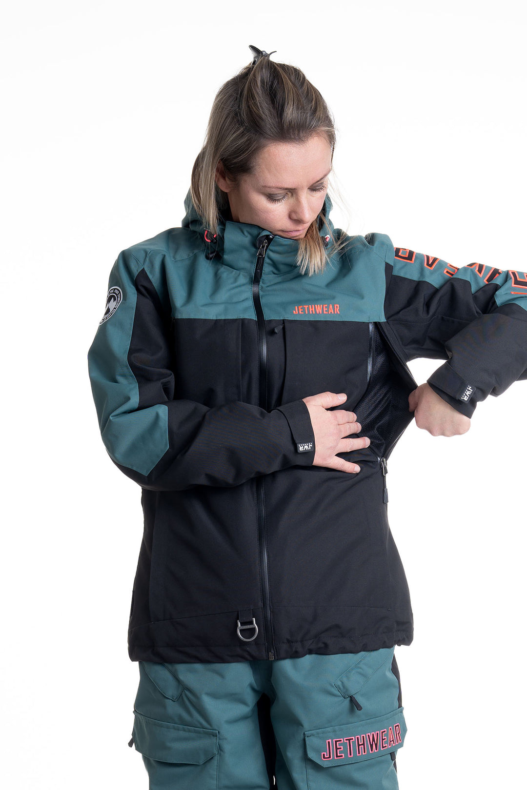 Jethwear W's Glacial Jacket S.A.F.E - Fodrad Skoterjacka Dark Emerald