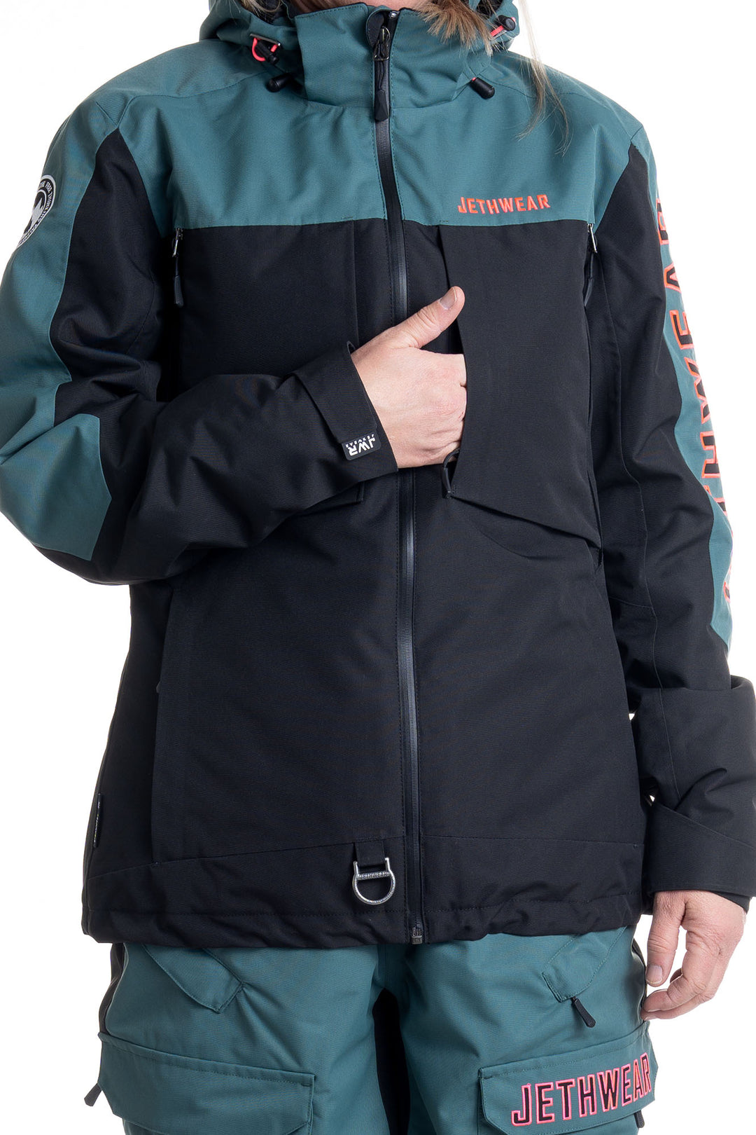 Jethwear W's Glacial Jacket S.A.F.E - Fodrad Skoterjacka Dark Emerald