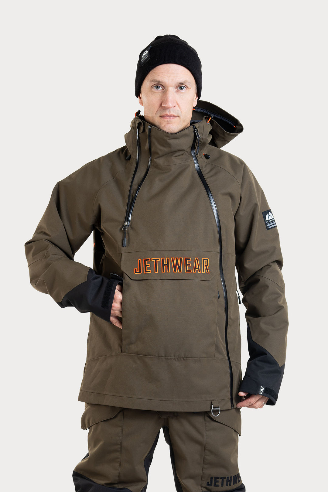 Jethwear Flight Anorak - Olive / Orange