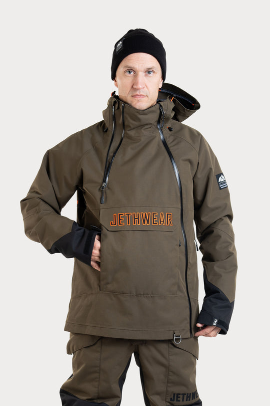 Jethwear Flight Anorak - Olive / Orange