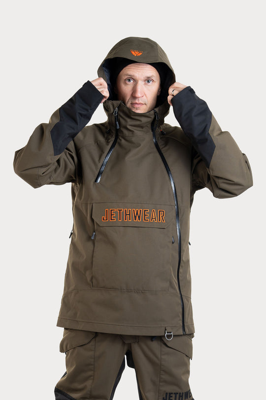 Jethwear Flight Anorak - Olive / Orange