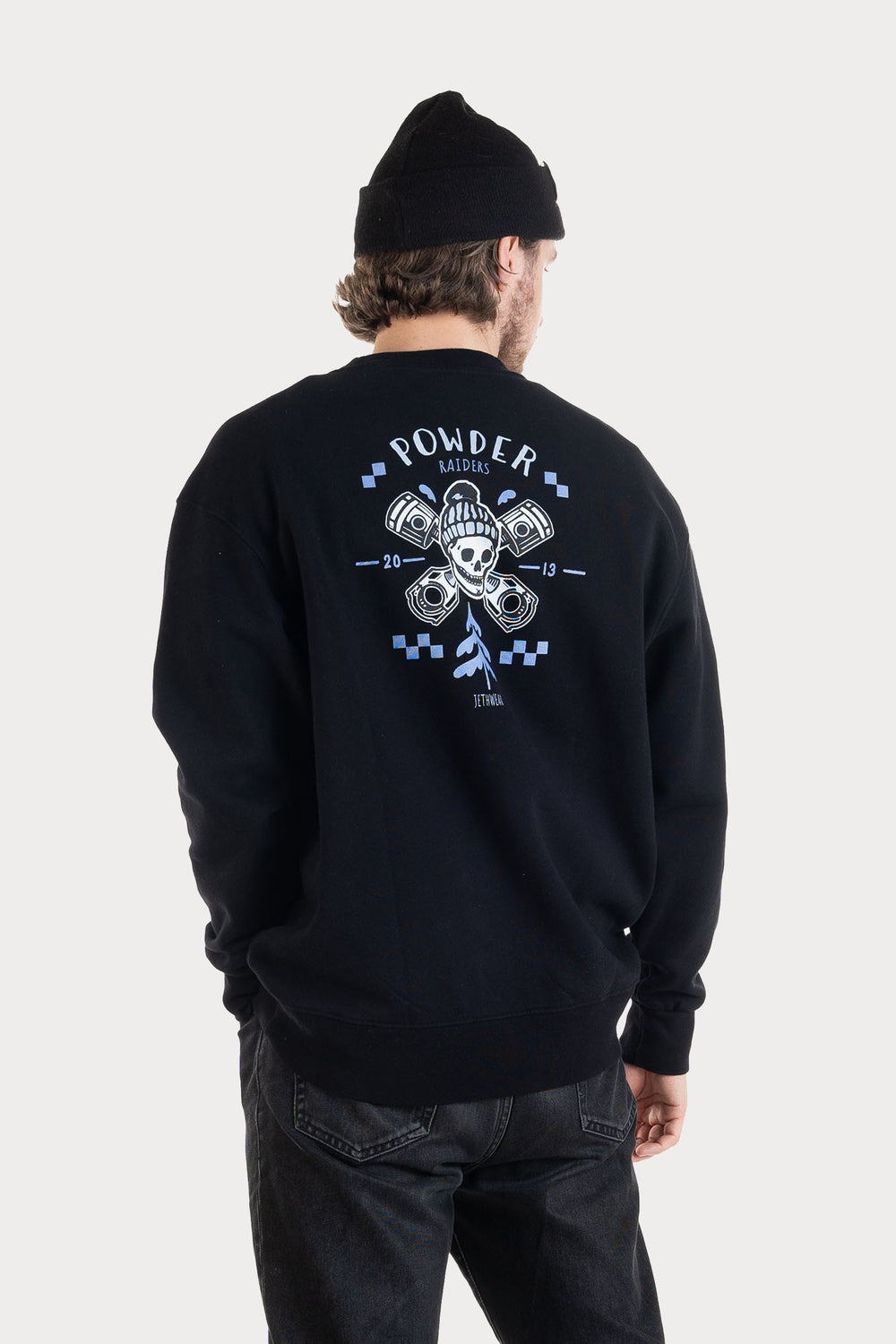 Jethwear Crewneck "Powder Raiders" - Svart