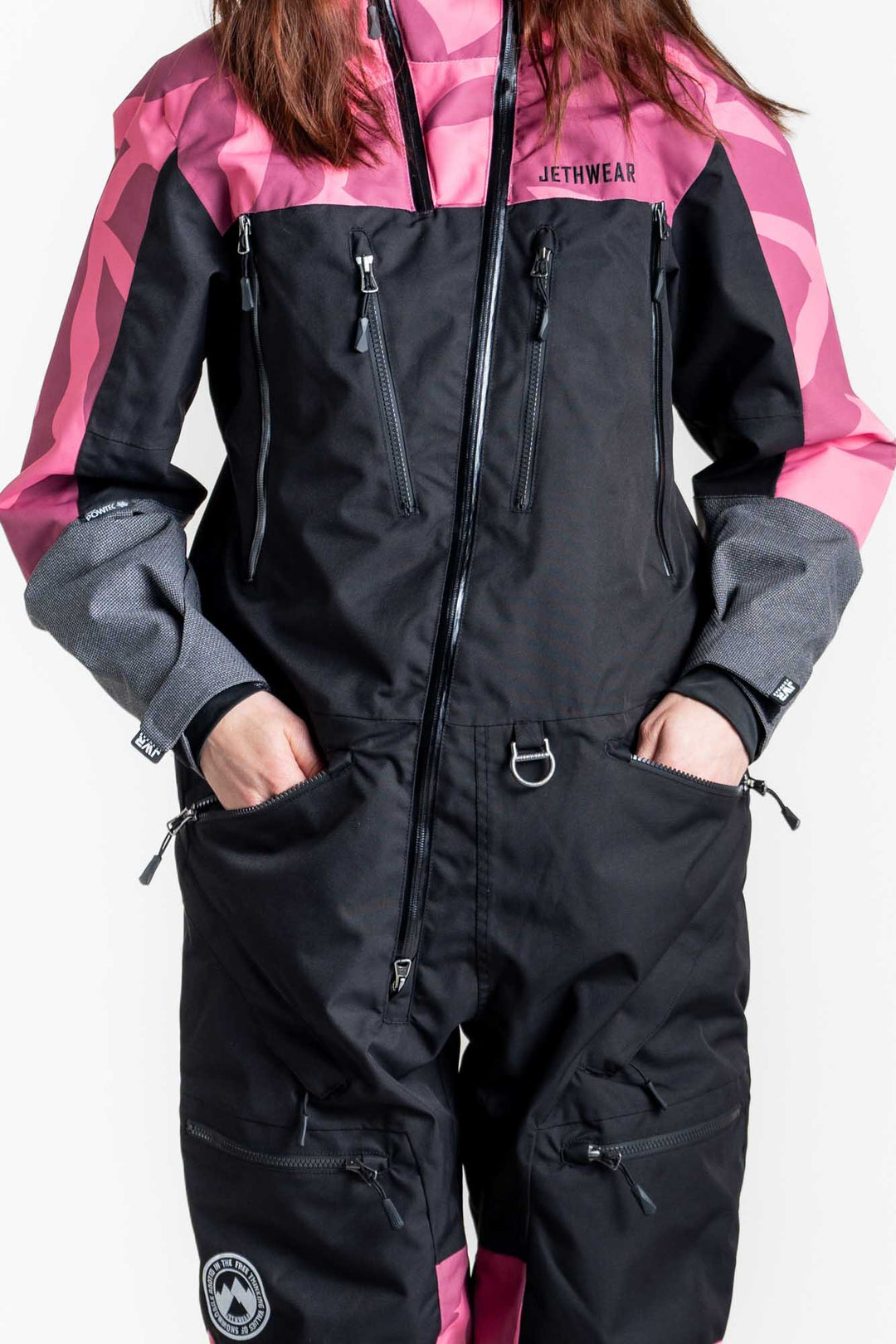 Jethwear w's freedom suit fodrad skoteroverall svart/rosa