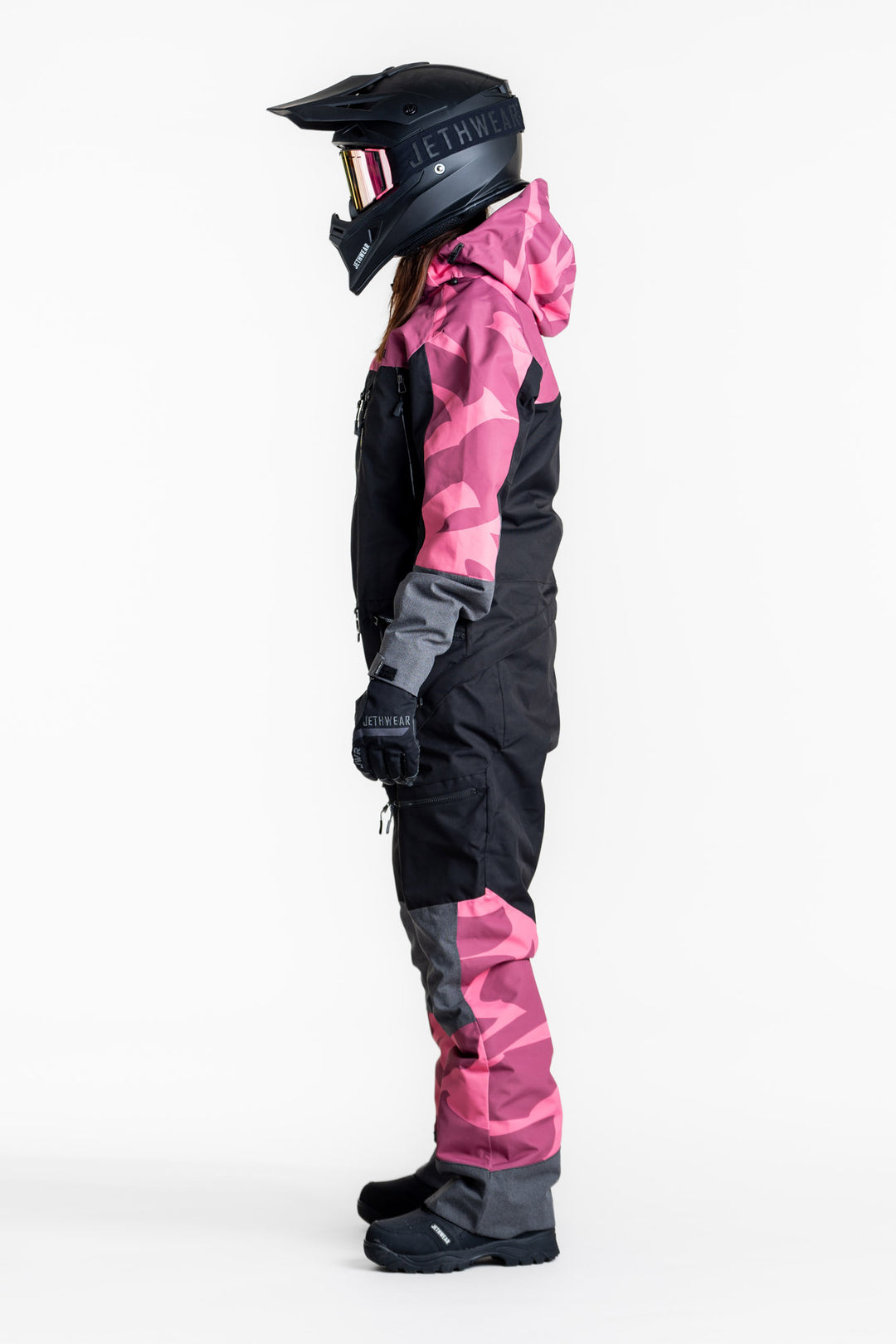 Jethwear w's freedom suit fodrad skoteroverall svart/rosa