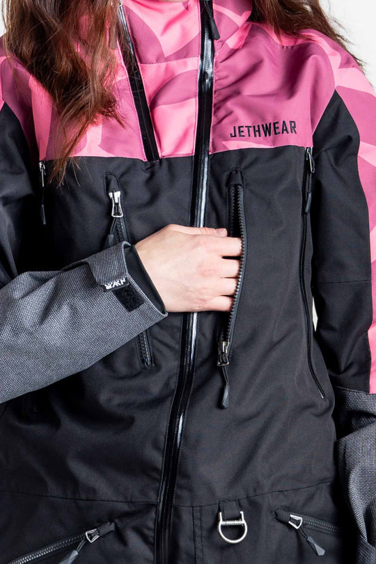 Jethwear w's freedom suit fodrad skoteroverall svart/rosa