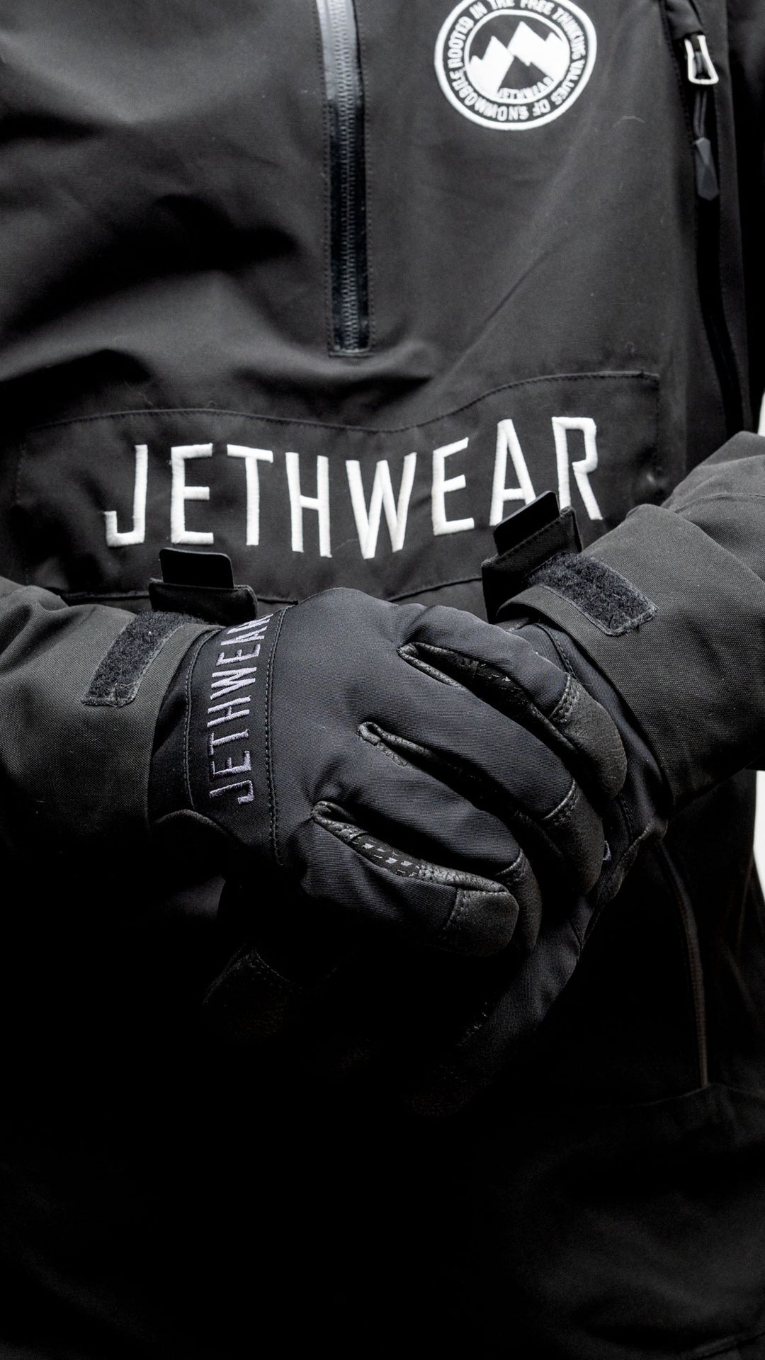 Jethwear Empire glove - skoterhandskar svart/grå