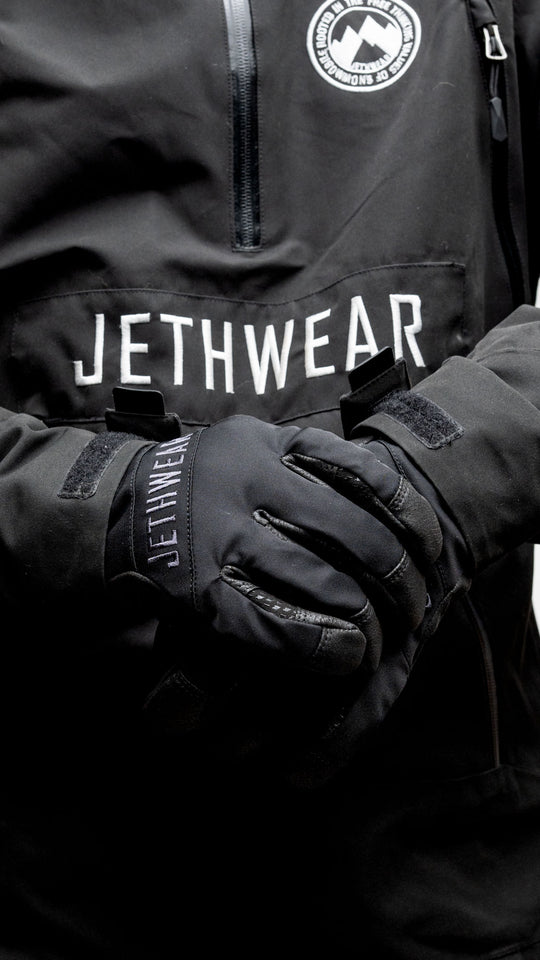 Jethwear Empire glove - skootterihanskat musta/harmaa