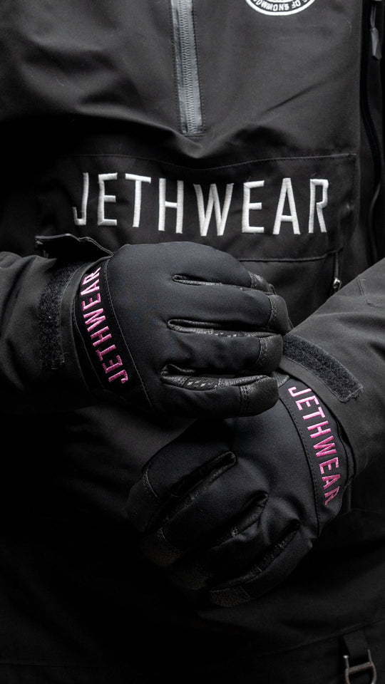 Jethwear Empire glove - skoterhandskar svart/rosa