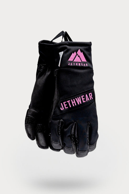 Jethwear Empire glove - skootterihanskat musta/vaaleanpunainen