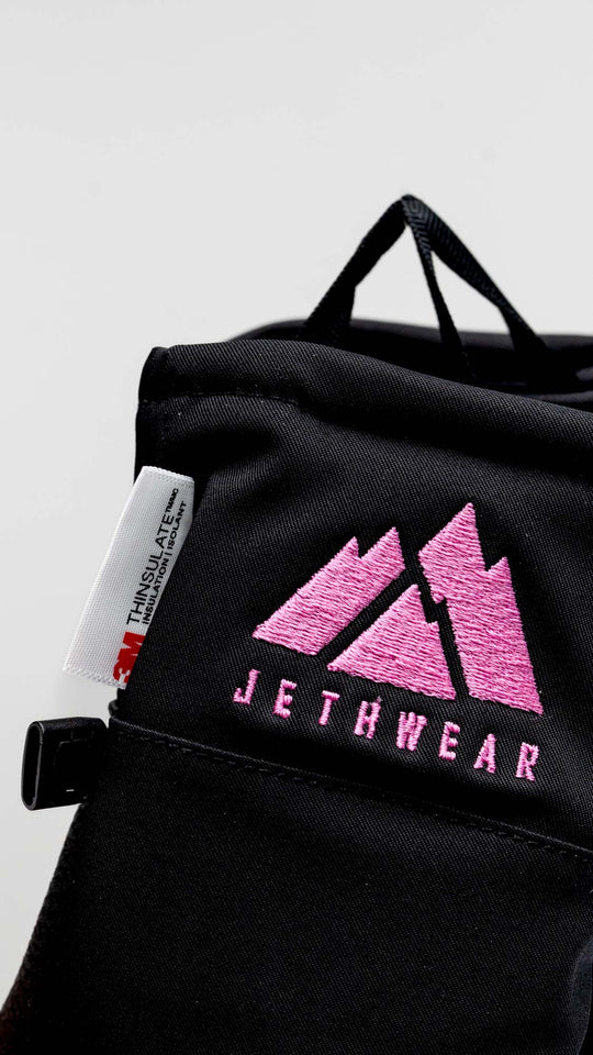 Jethwear Empire glove - skootterihanskat musta/vaaleanpunainen