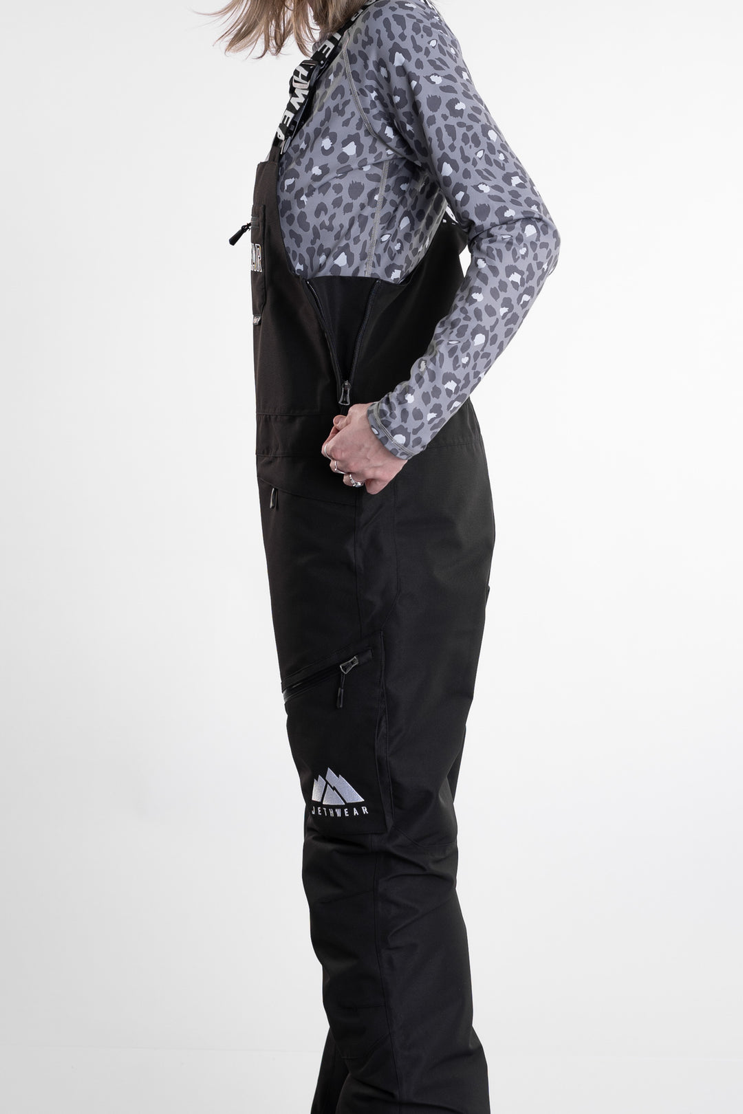 Jethwear W's bib pant fodrade skoterbyxor - svart