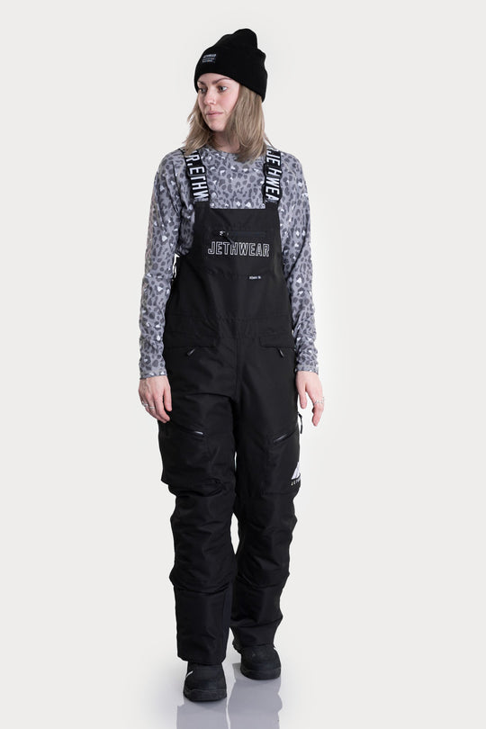 Jethwear W's bib pant fodrade skoterbyxor - svart