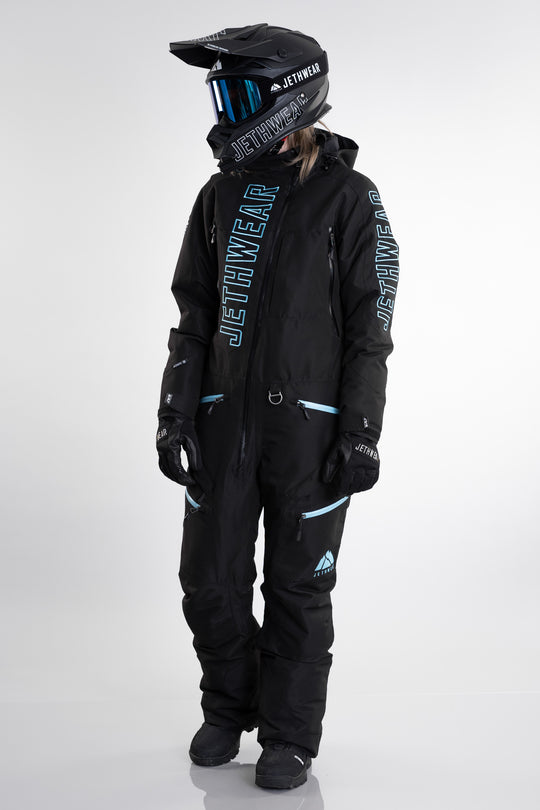 Jethwear W's the one fodrad skoteroverall svart/turkos