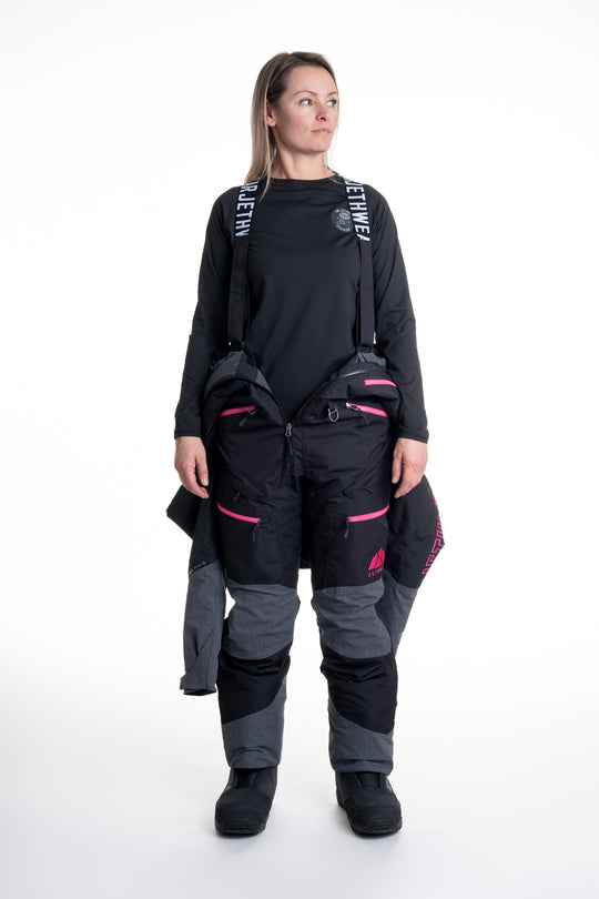 Jethwear W's freedom suit fodrad skoteroverall svart/rosa