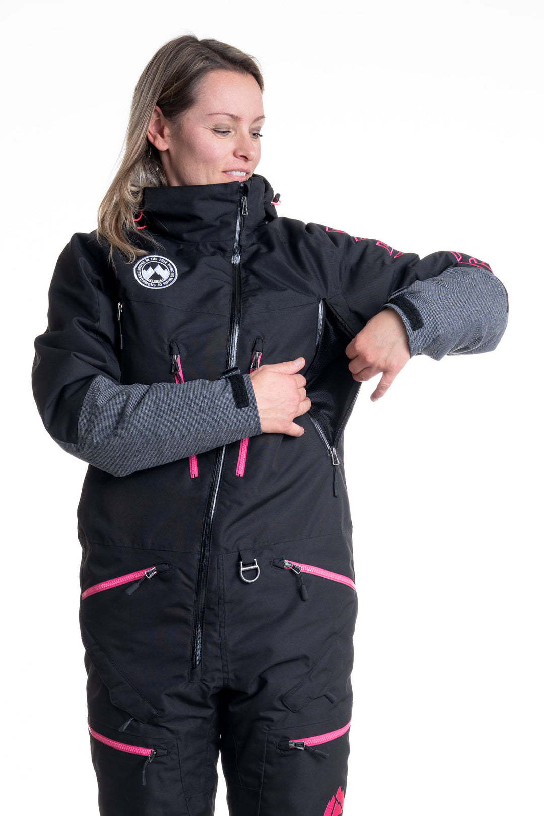 Jethwear W's freedom suit fodrad skoteroverall svart/rosa