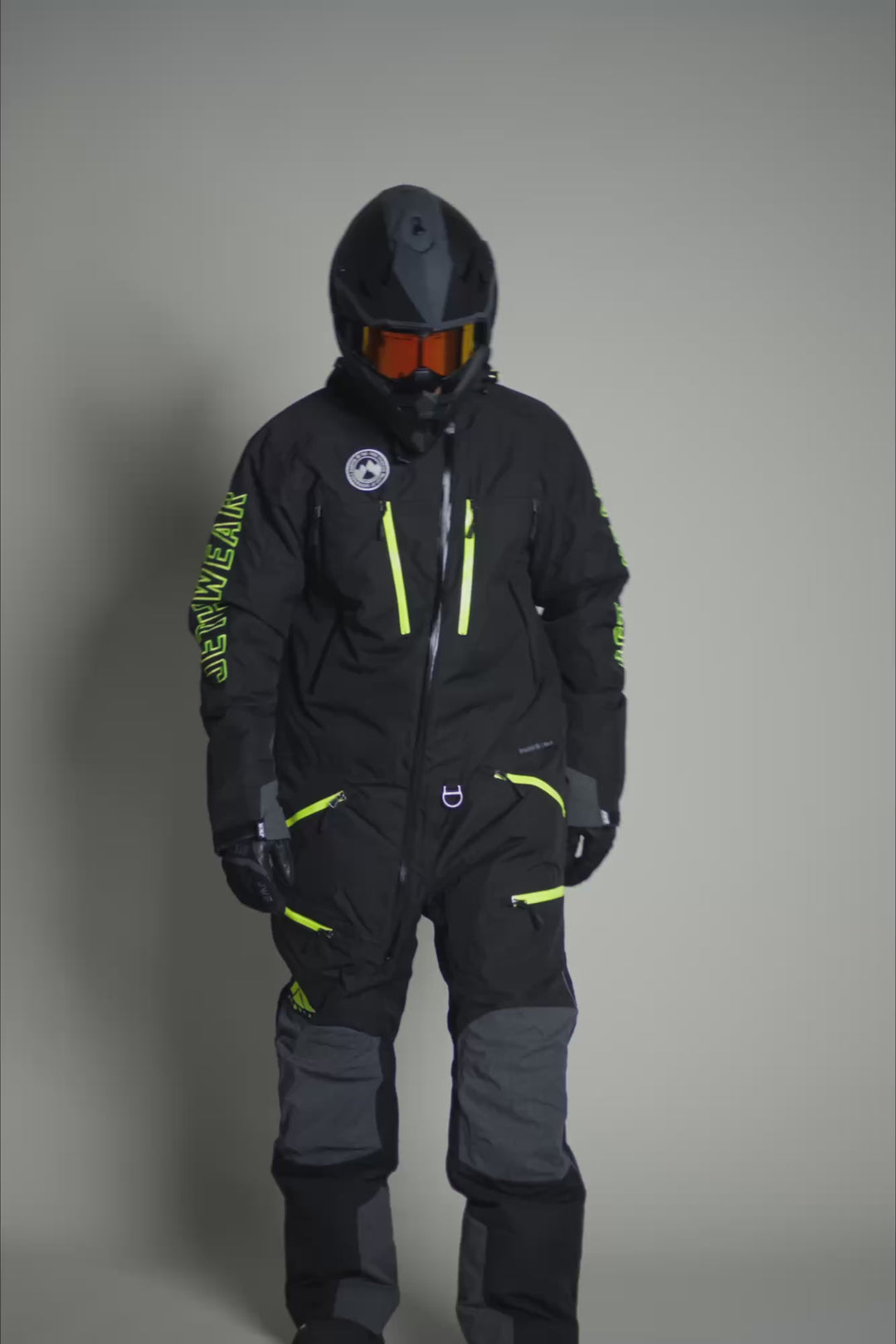 Jethwear Freedom Suit - Fodrad skoterovall Svart/Gul